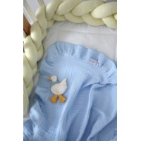 Плед для малышей Veres Muslin 80x80cm Blue (350.28) фото №2 — интернет-магазин Desire.md