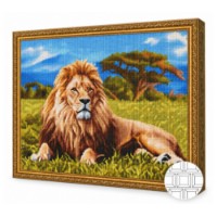 Mozaic cu diamante Art Gallery Premium King of Beasts 40x50cm (QB203383)
