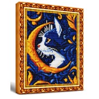 Mozaic cu diamante Art Gallery Premium Kitten and Crescent Moon 30x40cm (GB89483)