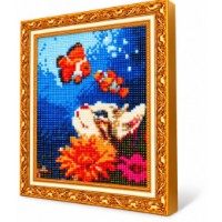 Mozaic cu diamante Art Gallery Premium Kitten and Fish 20x30cm (JS17545)