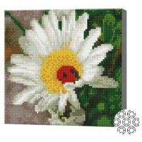 Mozaic cu diamante Art Gallery Premium Ladybug on a Daisy 20x20cm (BJ1197)