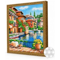 Mozaic cu diamante Art Gallery Premium Lakeside Villas 40x50cm (QB206376)
