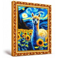 Mozaic cu diamante Art Gallery Premium Lama in a Starry Night 30x40cm (GB88451)