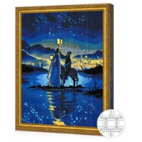 Mozaic cu diamante Art Gallery Premium Launching Lanterns on the River 40x50cm (QB204163)