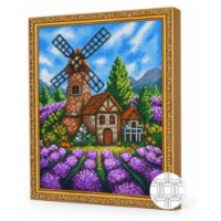 Mozaic cu diamante Art Gallery Premium Lavender and Windmill 40x50cm (QB202597)