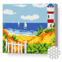 Mozaic cu diamante Art Gallery Premium Lighthouse by the Sea 20x20cm (BJ491)