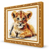 Mozaic cu diamante Art Gallery Premium Lion Cub 20x30cm (JS15998)