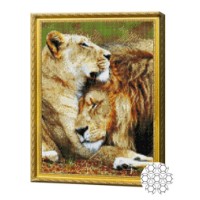 Mozaic cu diamante Art Gallery Premium Lion's Tenderness 40x50cm (GA83218)