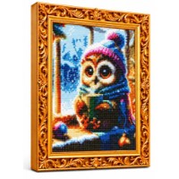 Mozaic cu diamante Art Gallery Premium Little Owl with Cocoa 30x40cm (GB91050)