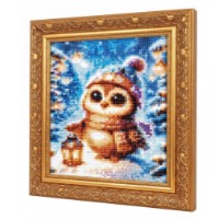 Mozaic cu diamante Art Gallery Premium Little Winter Owl 20x30cm (JS19957)