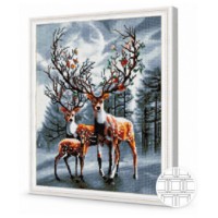 Mozaic cu diamante Art Gallery Premium Magical Deer Family 40x50cm (QB205530)
