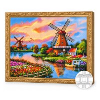 Mozaic cu diamante Art Gallery Premium Mills by the River 40x50cm (QB203409)