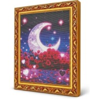 Mozaic cu diamante Art Gallery Premium Moon and Roses 40x50cm (GA89537)