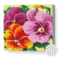 Mozaic cu diamante Art Gallery Premium Multicolor Violets 20x20cm (BJ1026)