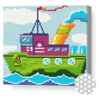Mozaic cu diamante Art Gallery Premium Multicolored Boat 20x20cm (BJ784)