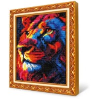 Mozaic cu diamante Art Gallery Premium Multicolored Lion 20x30cm (JS17701)