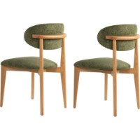 Set scaune Hanah Home Lionte Green Light Oak 2pcs imaginea #5 — magazin online Desire.md