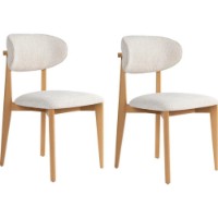 Set scaune Hanah Home LionteWhite Light Oak 2pcs