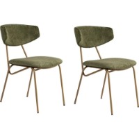 Set scaune Hanah Home Nancy Green Gold 2pcs