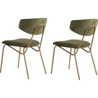 Set scaune Hanah Home Nancy Green Gold 2pcs imaginea #3 — magazin online Desire.md