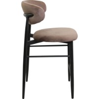 Scaun de bar Deco Meridian Catifea Brown HLR 49/Black (SBMERC-HGT-BRNBLK) imaginea #3 — magazin online Desire.md