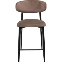 Scaun de bar Deco Meridian Catifea Brown HLR 49/Black (SBMERC-HGT-BRNBLK) imaginea #2 — magazin online Desire.md