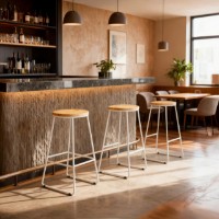 Scaun de bar Jumi Oak Artisan /White imaginea #3 — magazin online Desire.md