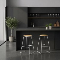 Scaun de bar Jumi Oak Artisan /White imaginea #5 — magazin online Desire.md