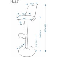 Барный стул Poland H127 Beige фото №2 — интернет-магазин Desire.md