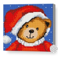 Mozaic cu diamante Art Gallery Premium New Year's Teddy Bear 20x20cm (BJ754)