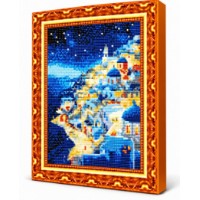 Mozaic cu diamante Art Gallery Premium Nighttime Santorini 30x40cm (GB87287)