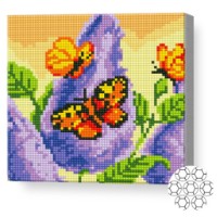 Mozaic cu diamante Art Gallery Premium Orange Butterflies 20x20cm (BJ794)