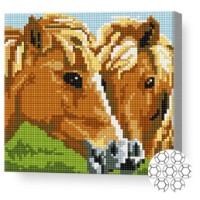 Mozaic cu diamante Art Gallery Premium Pair of Horses 20x20cm (BJ475)