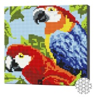 Mozaic cu diamante Art Gallery Premium Parrots 20x20cm (BJ413)