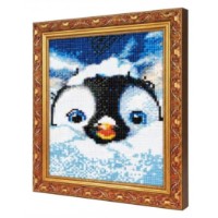 Mozaic cu diamante Art Gallery Premium Penguin in the Snow 20x30cm (JS20508)