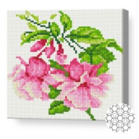 Алмазная мозаика Art Gallery Premium Pink Flowers 20x20cm (BJ186)