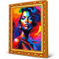 Алмазная мозаика Art Gallery Premium Rainbow Lady 40x50cm (GA89206)