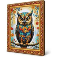 Алмазная мозаика Art Gallery Premium Rainbow Little Owl 40x50cm (GA90027)
