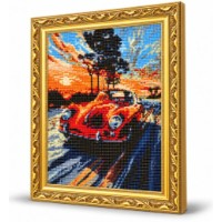 Алмазная мозаика Art Gallery Premium Red Retro Car 30x40cm (GB87953)