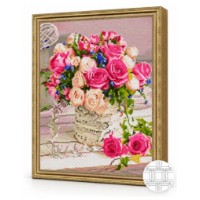 Mozaic cu diamante Art Gallery Premium Roses as a Gift 40x50cm (QB204704)