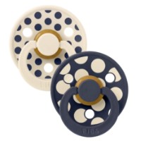 Suzeta BIBS Colour 2 Pack 6-18months Polka dot Ivory/Deep Space (12041102) imaginea #4 — magazin online Desire.md