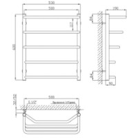Uscător de prosoape Kosser Cascad Trapetia ДКТ03 600x530/5 imaginea #2 — magazin online Desire.md