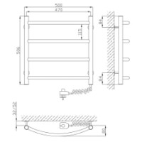Uscător de prosoape Kosser Duga ДД06ER 500x500/4 ER imaginea #3 — magazin online Desire.md
