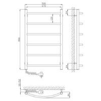 Uscător de prosoape Kosser Duga ДД09EL 800x500/6 EL imaginea #3 — magazin online Desire.md