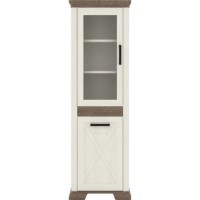 Витрина Gerbor Marsel REG 1D1W Snow Ash/Sonoma Oak Truffle