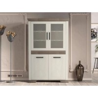 Витрина Gerbor Marsel REG 2D2W Snow Ash/Sonoma Oak Truffle фото №2 — интернет-магазин Desire.md