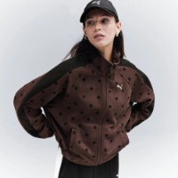 Jachetă damă Puma T7 Polka Dots Oversized Track Chocolate Brown, s.L imaginea #3 — magazin online Desire.md