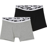 Сhiloţi pentru bărbați Puma Everyday Multi Logo Boxers 2P Grey Melange/Black, s.L imaginea #1 — magazin online Desire.md
