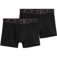 Сhiloţi pentru bărbați Puma Striped Elastic Boxers 2P Black/Chocolate Fondue, s.L imaginea #1 — magazin online Desire.md