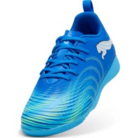 Ghete pentru fotbal Puma Future 9 Play IT Jr Ultra Blue/Puma White/Luminous Blue/Fizzy Melon, s.34.5 imaginea #5 — magazin online Desire.md